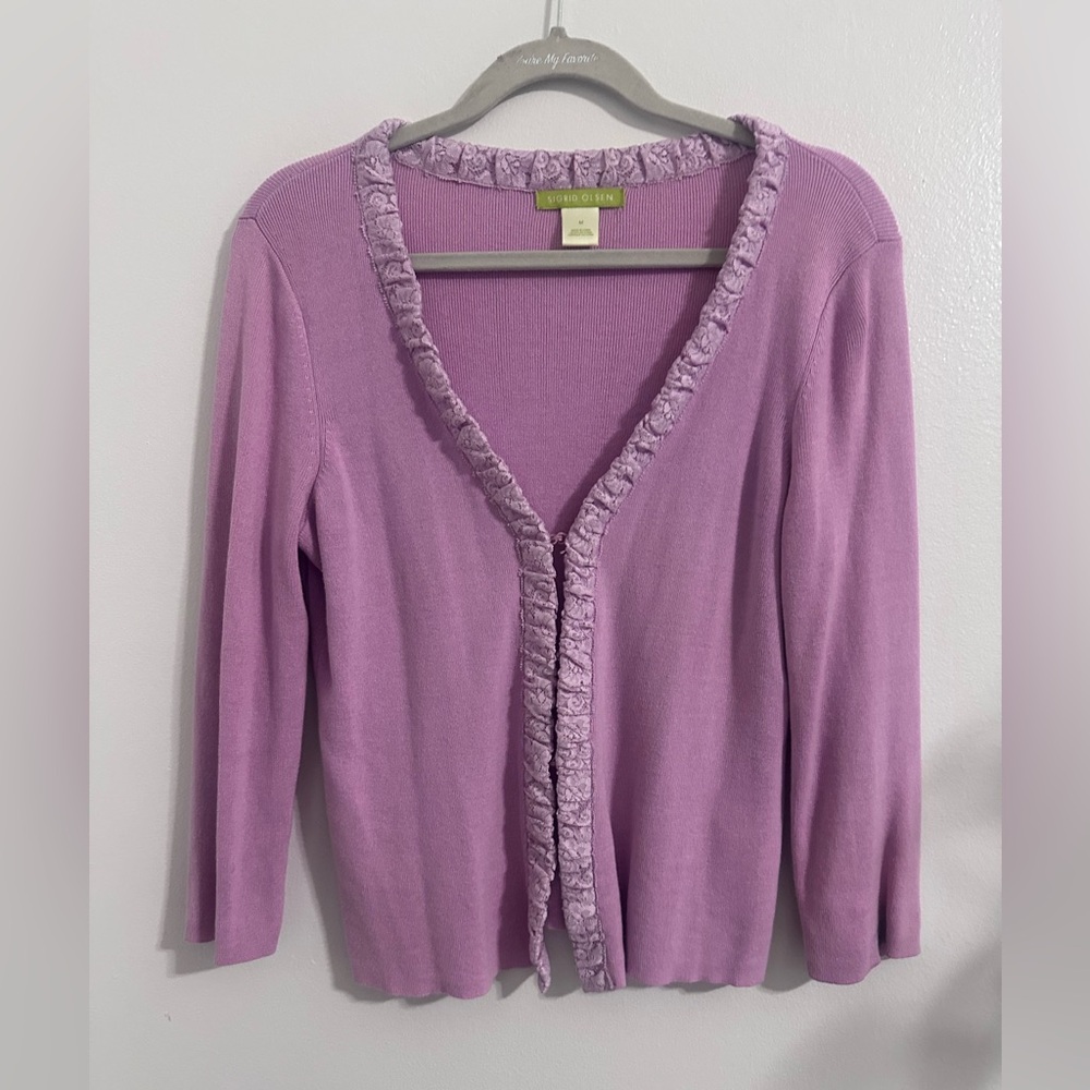Sigrid Green Pink Cardigan